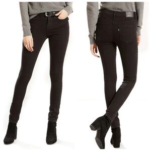 Levi’s Women’s 311 Shaping Skinny black jeans Grunge Faded black denim Size 26